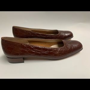 Salvatore Ferragamo alligator crocodile loafers